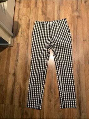 Black & White Gingham zip up Pants